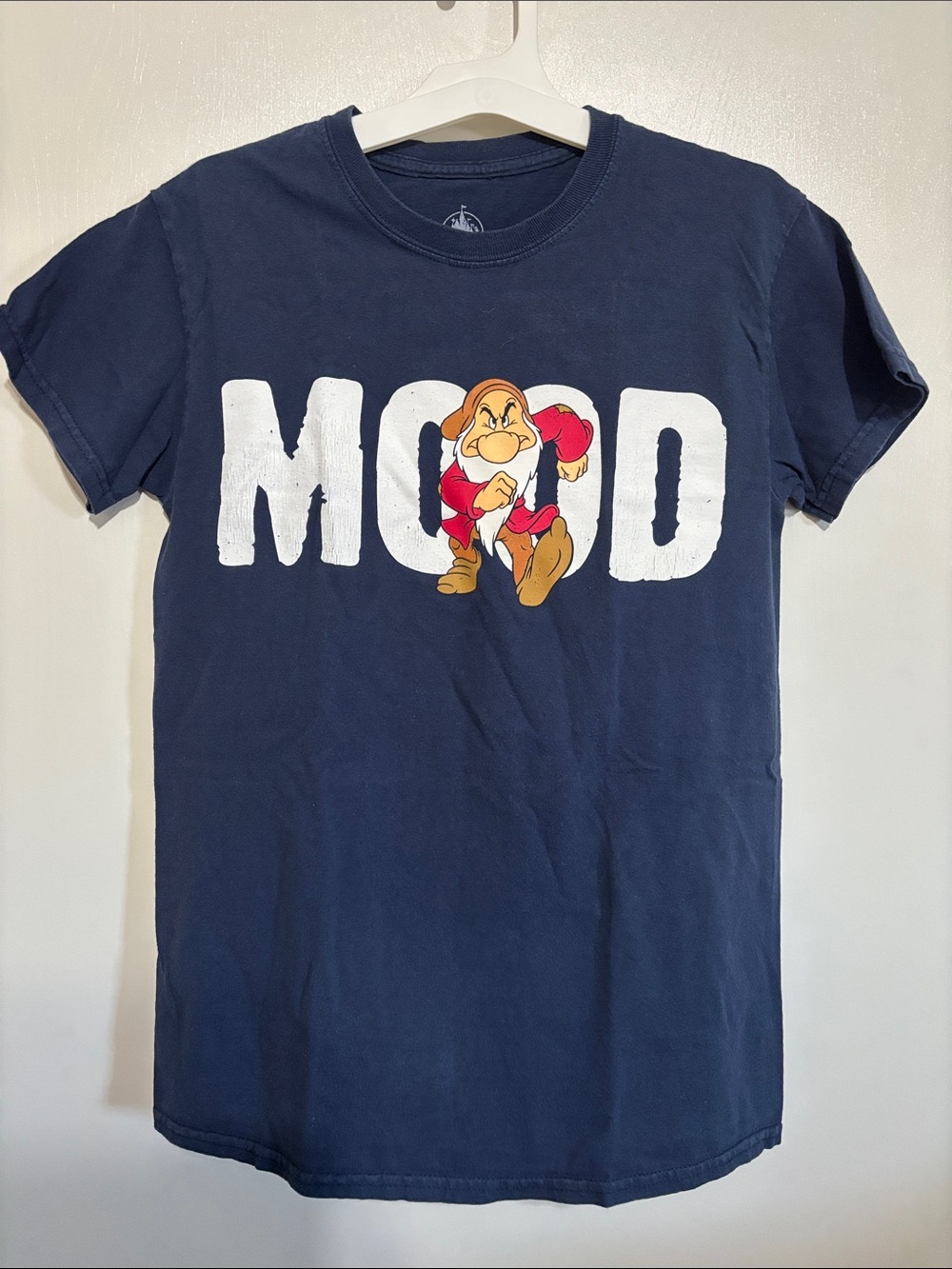 Disney Navy Blue Logo Tee with White Print